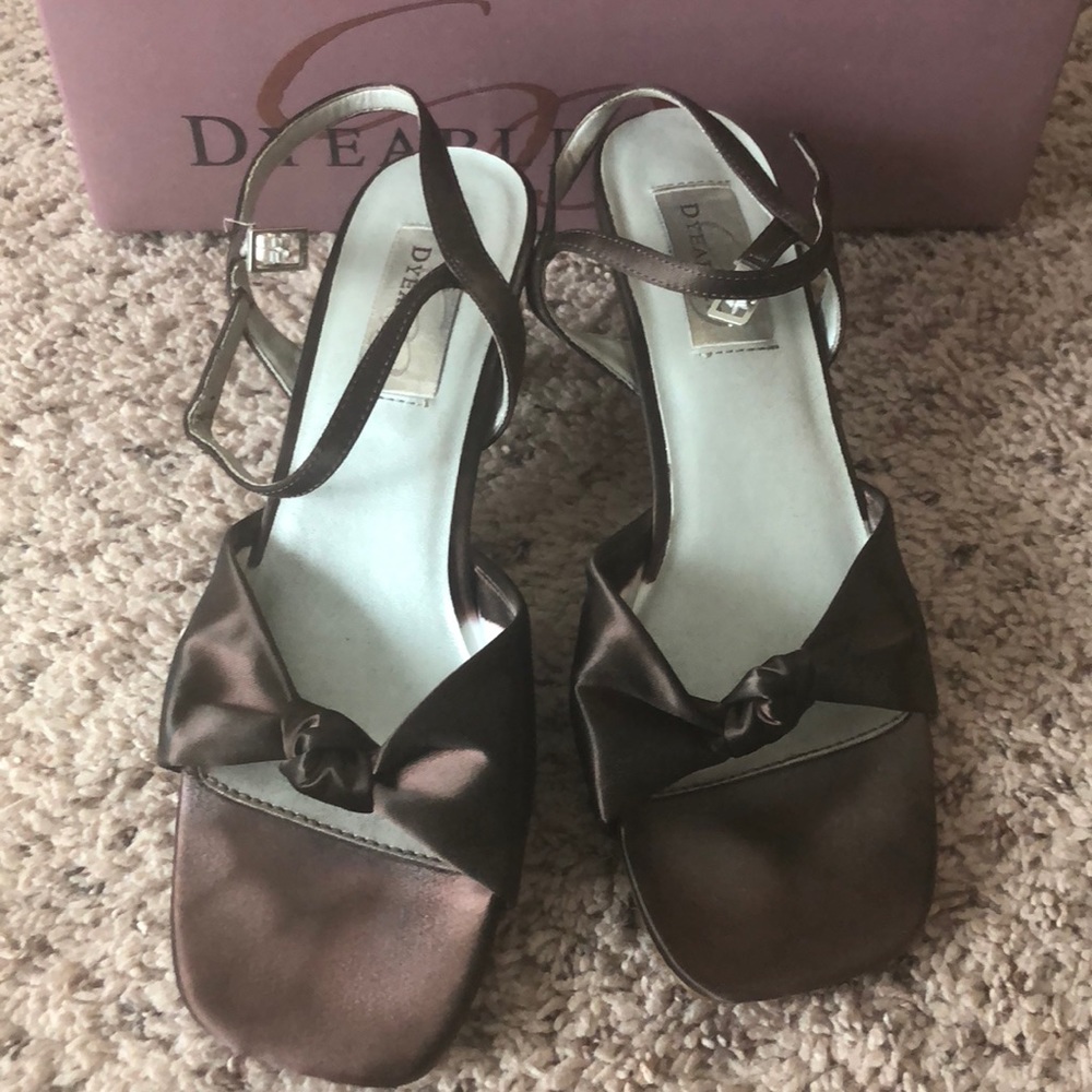 Brown high heels